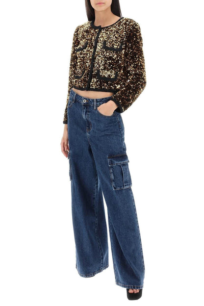 SALE! SP Gold Sequin Cropped Jacket