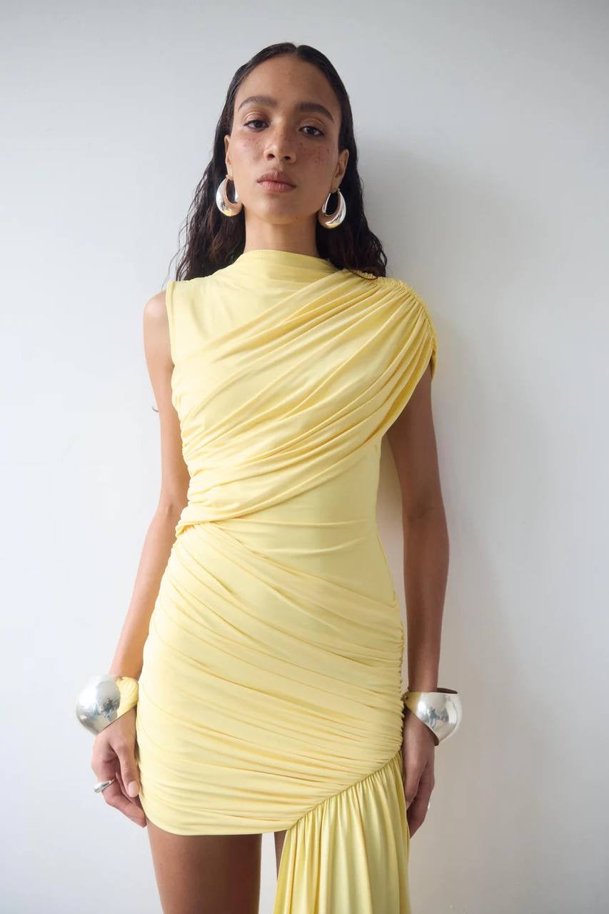 7 Colors! DLV Ravenna Draped Mini Dress