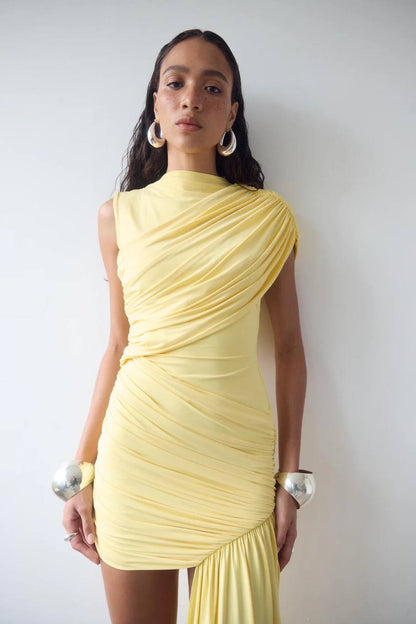 7 Colors! DLV Ravenna Draped Mini Dress