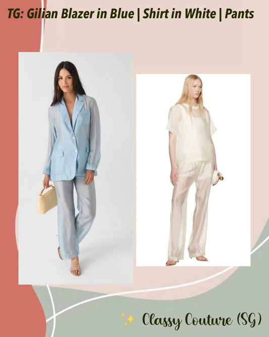 TG Gilian Blazer | Madison Shirt | Pants | Sheer Organza Set