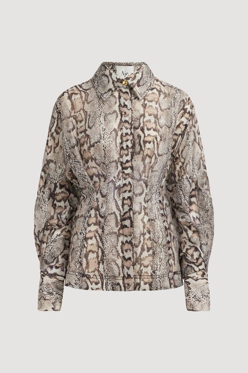 AJ Murphie Linen Blend Tailored Long Sleeve Shirt