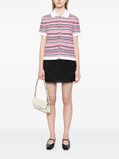 GC Striped Jacquard-knit Cotton-blend Polo Shirt