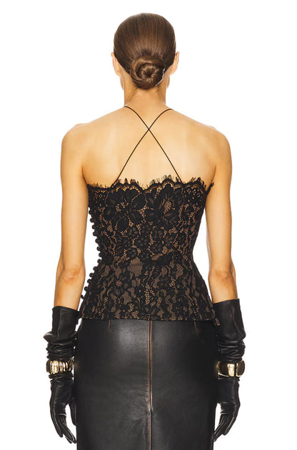 HS The Lace Black Camisole | Midi Skirt | Set