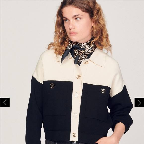 SD Two Toned Knitted Cardigan