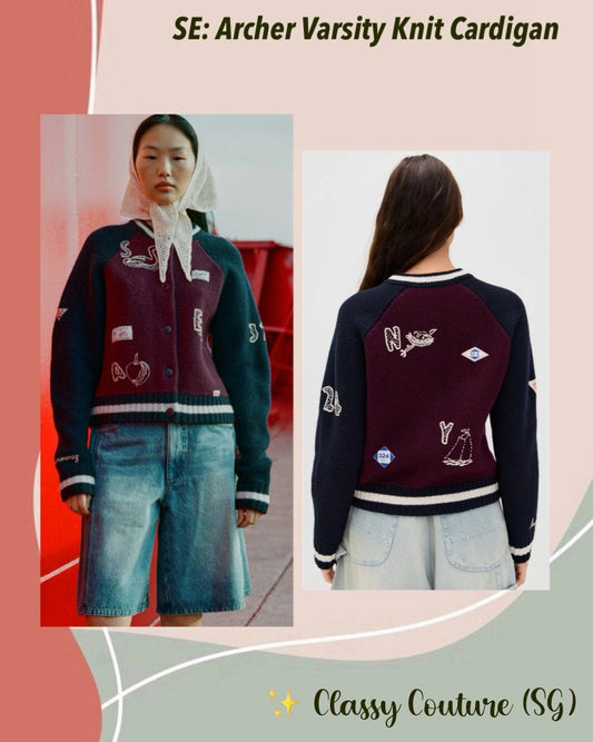 SE Archer Varsity Knit Cardigan