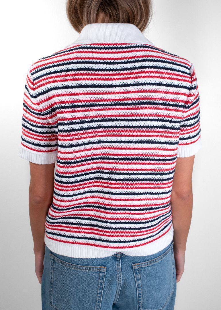 GC Striped Jacquard-knit Cotton-blend Polo Shirt