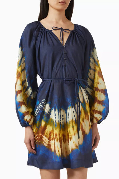 ALM Martine Ramie Tie Dye Mini Dress