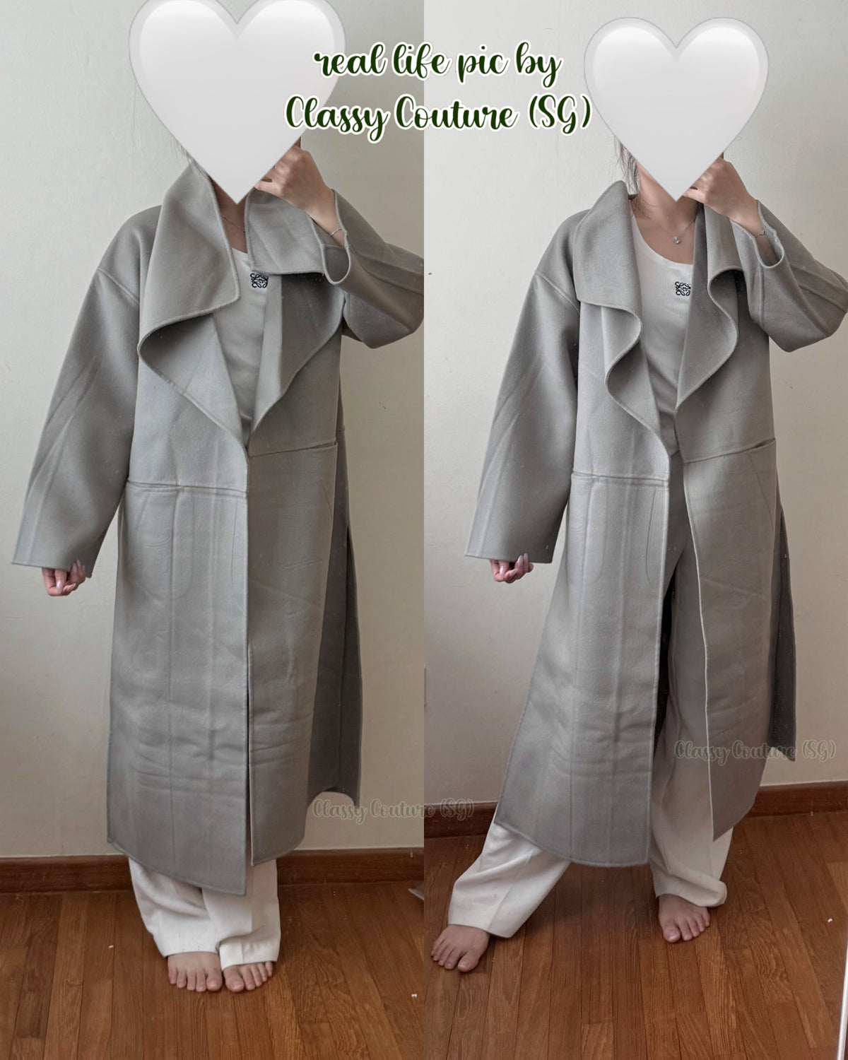 4 Colors! TOT Annecy Signature Wool-Cashmere Coat in Black | Grey | Two-tone Camel | Charcoal