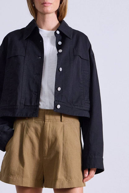 AA Cropped Trapeze Cotton Jacket