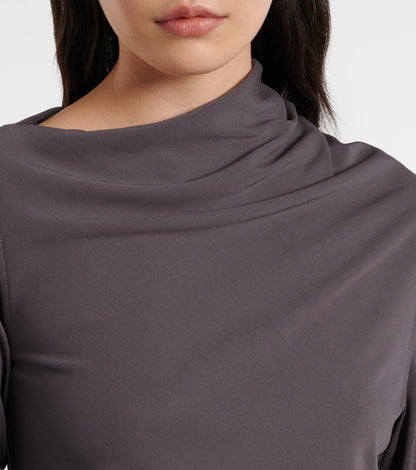 TOT Draped Viscose-blend Jersey Long Sleeved Top