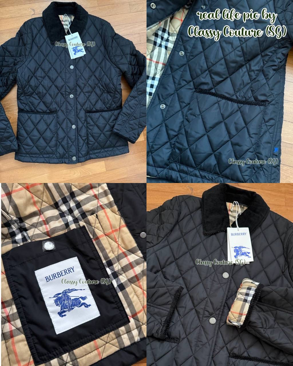 BBR Reversible Quilted Field Jacket with Corduroy Collar