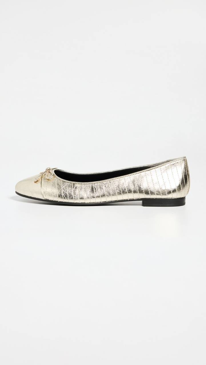 TB Quilted Bow Ballet Flats