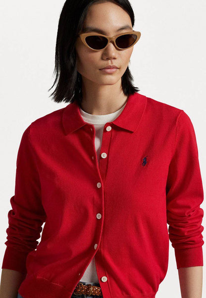 RL Polo-Collar Cotton-blend Buttoned Cardigan