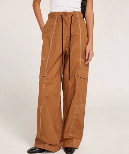 LM Maddy Relaxed Cotton Poplin Cargo Pants