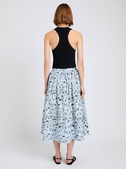 PS Austin Printed Cotton Midi Skirt