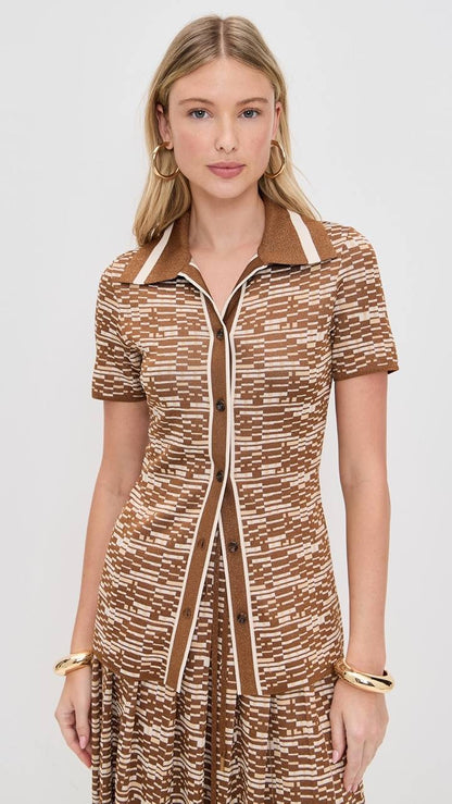 ALM Stefanie Knit Shirt | Midi Skirt | Viscose-blend Set