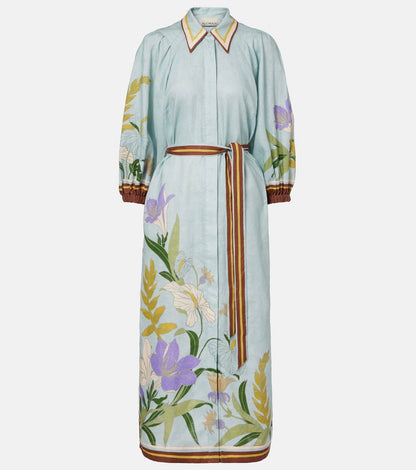 ALM Alfie Linen Shirtdress Midi Dress
