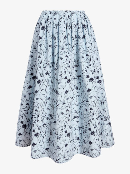 PS Austin Printed Cotton Midi Skirt