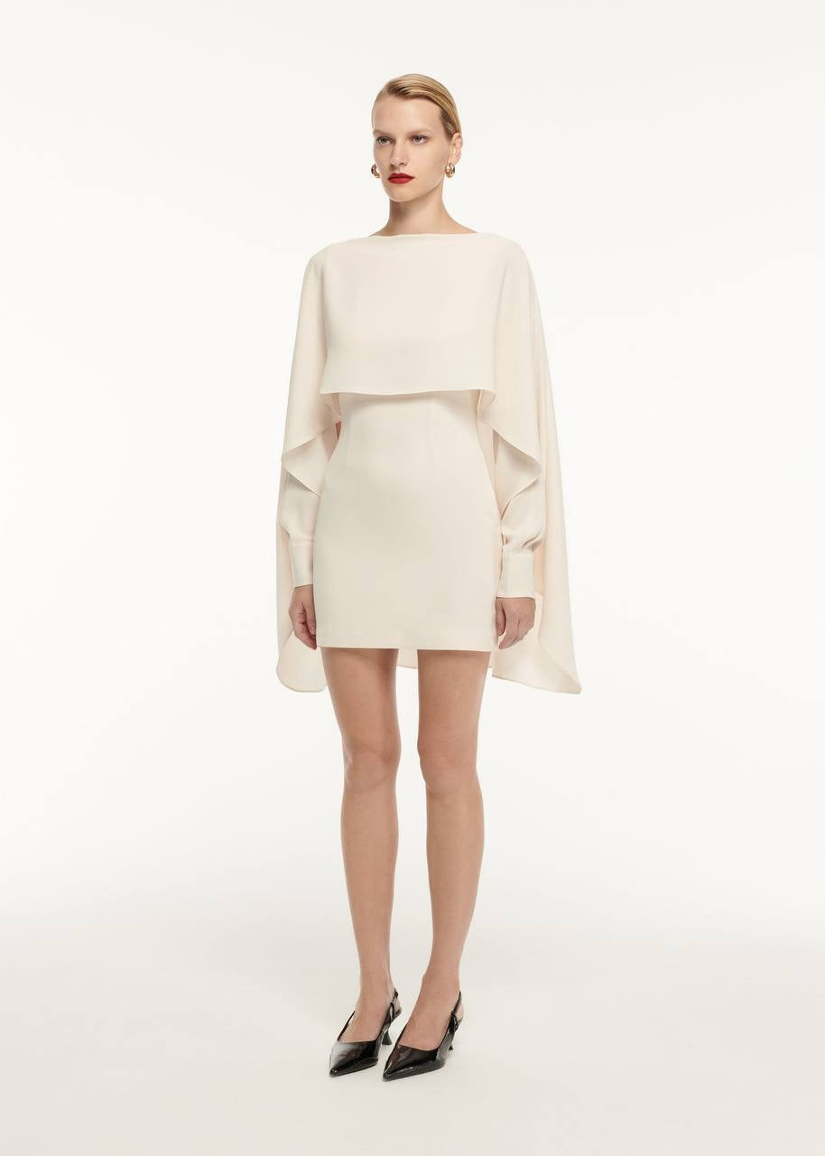 RM Long Sleeve Satin Crepe Mini Dress
