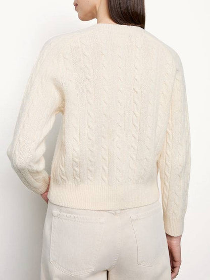 DN Penrose Cable Knit Wool-blend Cardigan