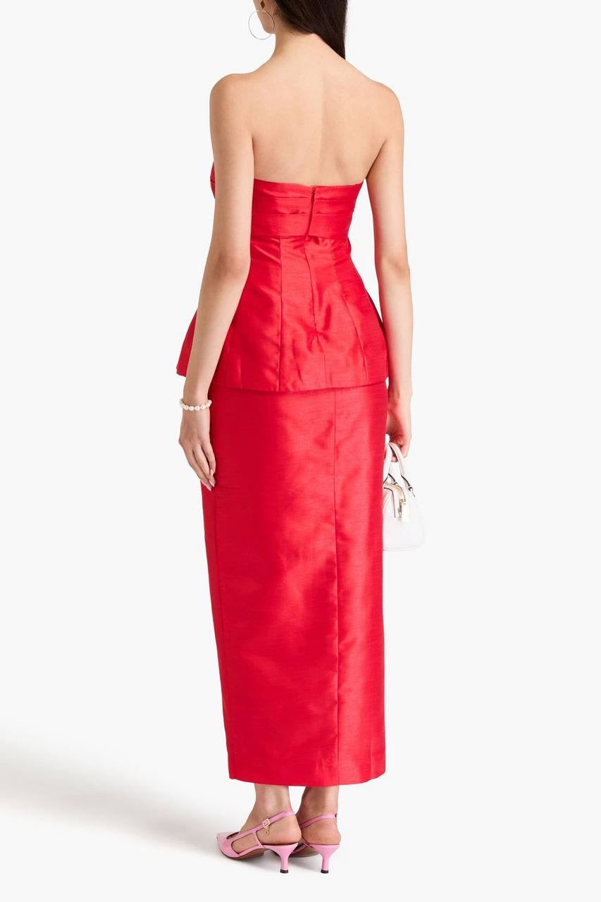 NC Strapless Draped Shantung Top