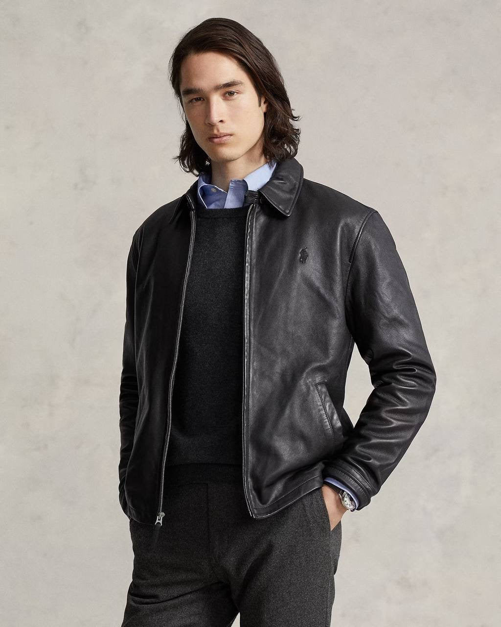 RL Men’s / Unisex The Bayville Lambskin Leather Jacket