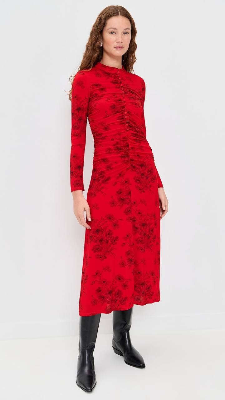 SE Cornelia Long Sleeve Midi Dress