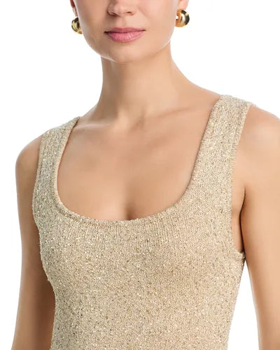 2 Colors! LSF Sarajane Sequin Stretch Knit Mini Dress | Ferra Knit Cardigan | Honey Gold & Black Set