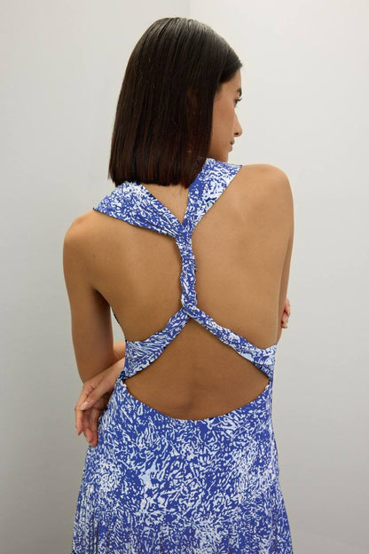 PS Simone V-Neck Twist Back Viscose Printed Maxi Dress