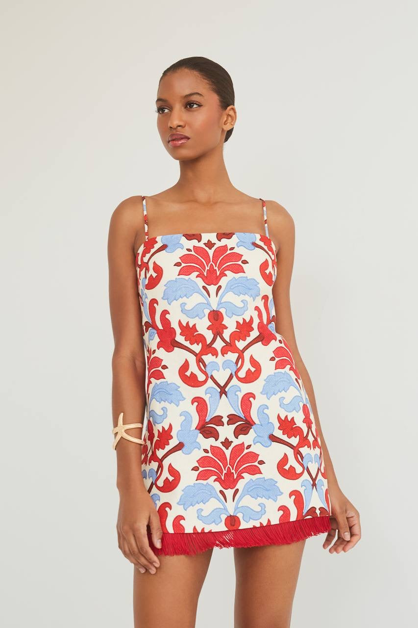 CC Valencia Linen Shift Mini Dress