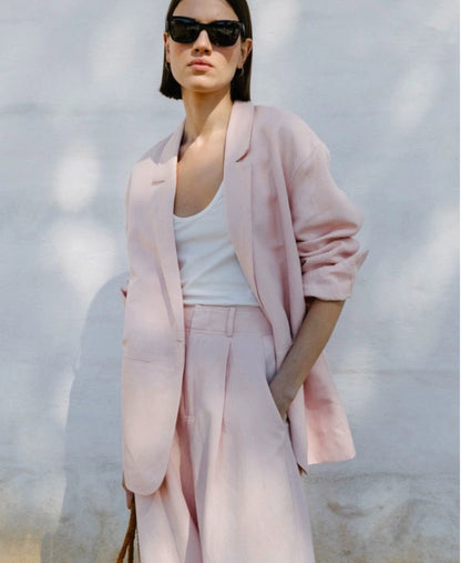 7 Colors! AA Oversized Cotton-Linen Blazer Jacket