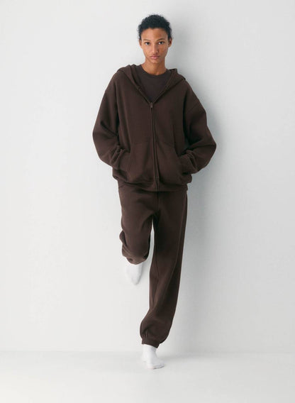8 Colors! ARZ Cozy Sweatfleece Perfect Zip Cotton-blend Hoodie Jacket