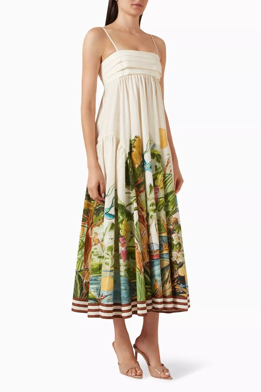 ALM Toucan Tango Cotton Midi Dress Sundress