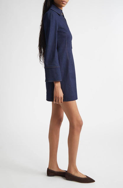 VB Raymond Denim Shirtdress Mini Dress