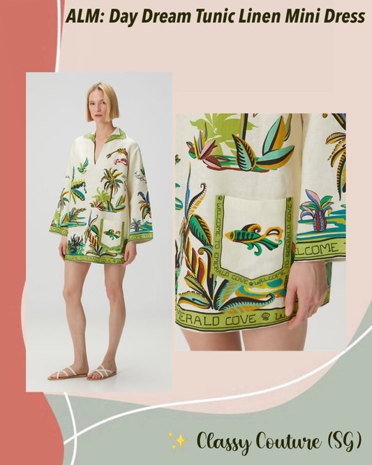 ALM Day Dream Linen Tunic Mini Dress