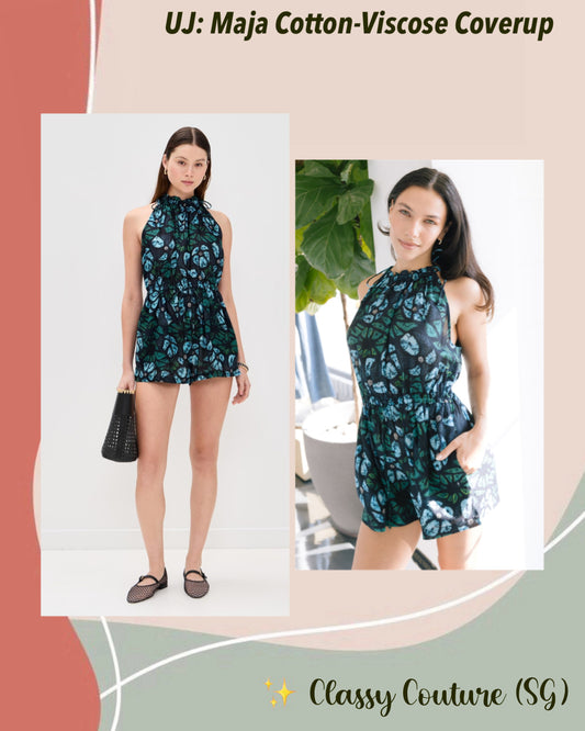 UJ Maja Coverup One Piece Cotton-Viscose Playsuit in Urchin