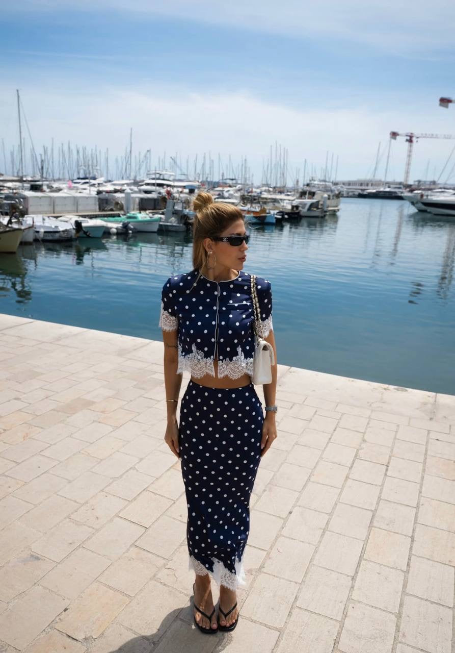 SP Polka Dot Cropped Top | Midi Skirt | Mini Skirt