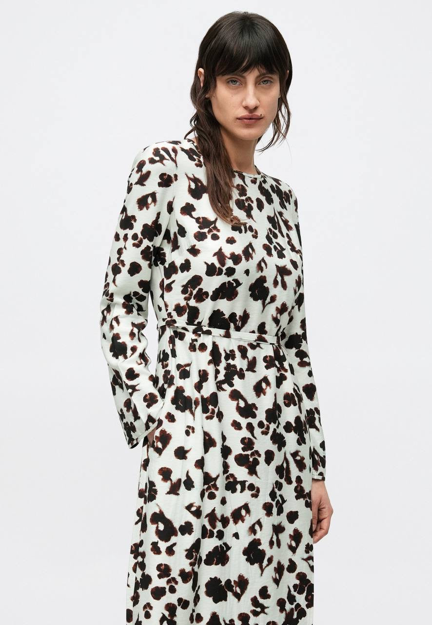 PS Waverly Floral-Print Belted Rayon-blend Jersey Midi Dress