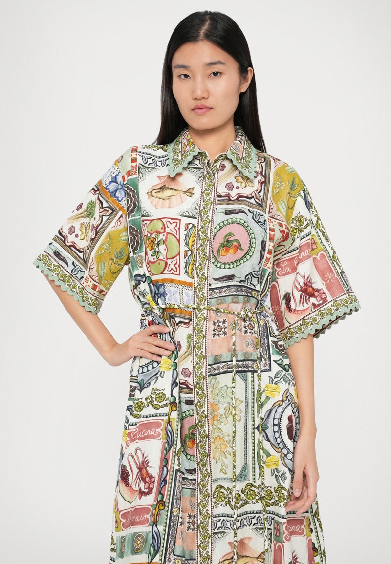 ALM Tommasina Linen Midi Dress Shirtdress