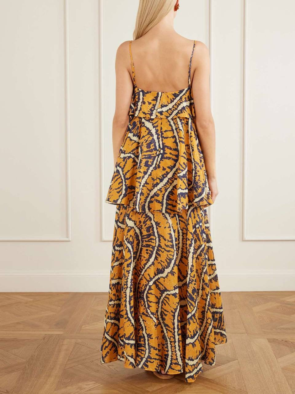 ALM Ripple Ramie Tiered Maxi Dress Sundress