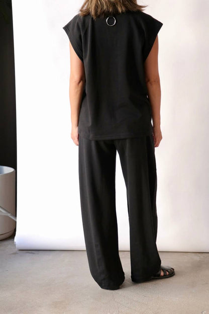 TB Summer Sweatshirting Sleevless Easy Top