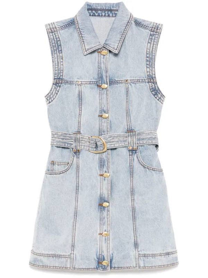 AJ Ray Denim Mini | Midi Dress