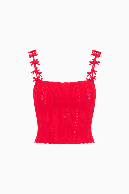 LSF Garrett Rib Pointelle Cami Top | Meryl Mini Skirt | Zoriah Cardigan | Viscose-blend Set