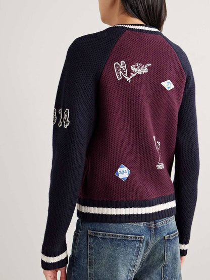 SE Archer Varsity Knit Cardigan