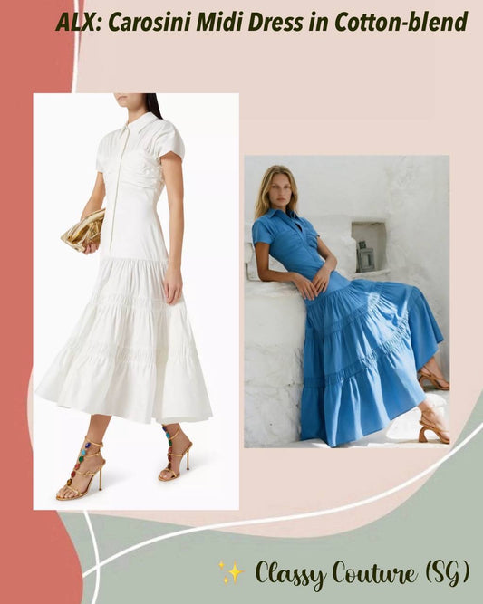 ALX Carosini Cotton-viscose Midi Dress