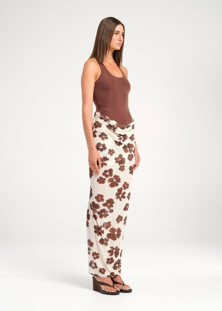 BN Piper Bodysuit Maxi Dress in Coco Blossom