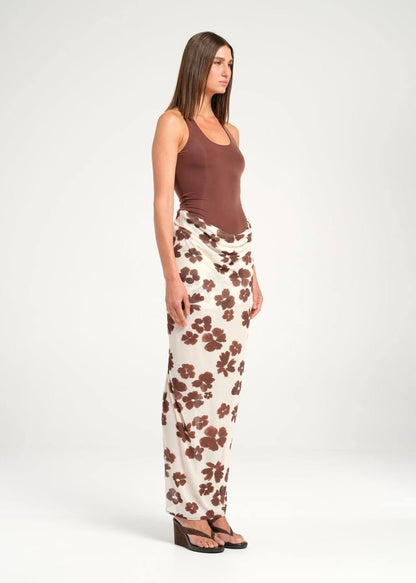 BN Piper Bodysuit Maxi Dress in Coco Blossom