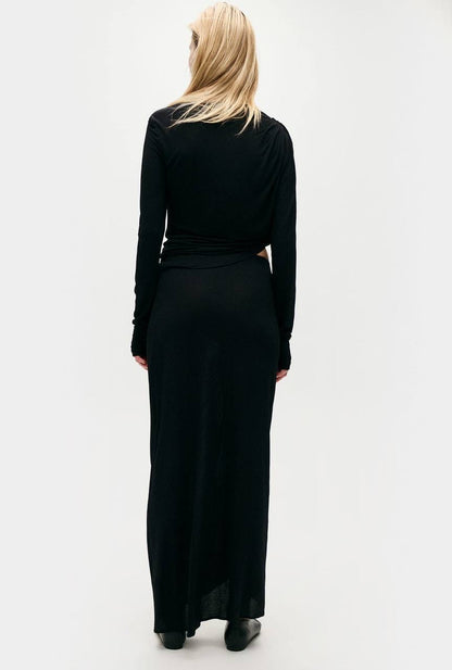 SALE! SL Jersey Modal-silk Drape Long Sleeved Top