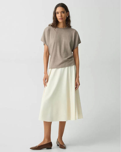 TH Full Circle Midi Skirt in Crepe