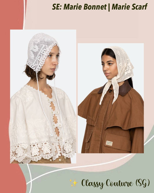 SE Marie Bonnet Hat | Marie Scarf in Wool